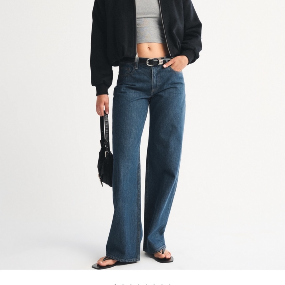 Abercrombie low rise ultra loose jeans